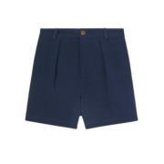 Loro Piana Crisp Cotton Bermuda Shorts Blue, Dam