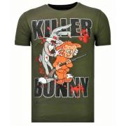 Local Fanatic Killer Bunny Rhinestone - T shirt Herr - 13-6229K Green,...