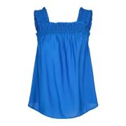 Co'Couture Ny Blå Smock Strap Topp Blue, Dam