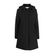 Woolrich Svart Firth Dunhuvad Parkas Black, Dam