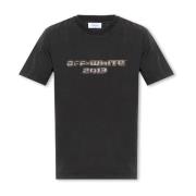 Off White T-shirt med vintageeffekt Black, Herr