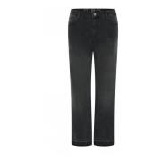 C.Ro Klassiska Straight Jeans Black, Dam