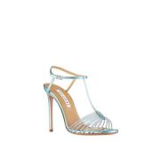 Aquazzura Elegant High Heel Sandaler Blue, Dam