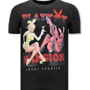 Local Fanatic Lyx Män T skjorta - The Playtoy Mansion - 11-6386Z Black...