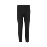 Le Tricot Perugia Slim-fit Trousers Black, Dam