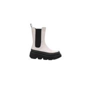 Emanuelle Vee Ankle Boots White, Dam