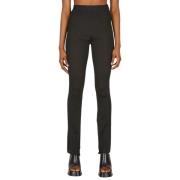 Courrèges Slim-Fit Transparent Stickad Byxa Black, Dam