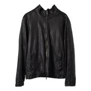Giorgio Brato Leather Jackets Black, Dam