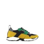 Marni Abstrakta Multifärgade Låga Sneakers Yellow, Herr