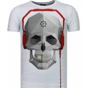 Local Fanatic Skull Bring The Beat - Herr T Shirt - 5779W White, Herr