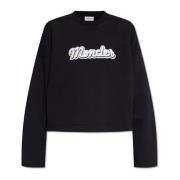 Moncler Sweatshirt med logotyp Black, Dam