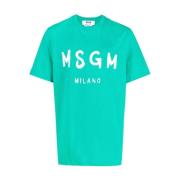 Msgm T-Shirts Green, Herr