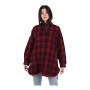 Max Mara Weekend Zebu Overshirt Jacka Röd Svart Red, Dam