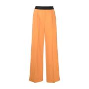 Msgm Wide Trousers Orange, Dam