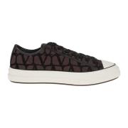 Valentino Garavani Sneaker Low-Top Totaloop I Toile Iconographe Brown,...