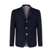 Thom Browne Män Mjc159G04502415 Andra material Ytterkläderjacka Blue, ...