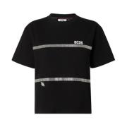 Gcds Dam Bomull Logo T-shirt Black, Herr