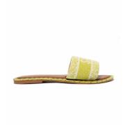 De Siena Flat Sandals Green, Dam