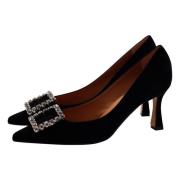 Roberto Festa Svarta Lilly Pumps i mocka Black, Dam