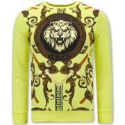 True Rise Sweatshirts för män Gyllene Lejon - 3728 Yellow, Herr