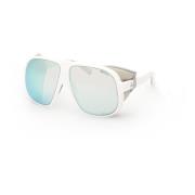 Moncler Solglasögon, Ml0206 Dyfraktor, Colore 24c White, Herr