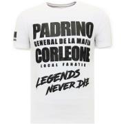 Local Fanatic Exklusiv T-shirt Män - Padrino Corleone White, Herr