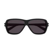 Saint Laurent Aviator solglasögon med hörnvinkeldetalj Black, Herr