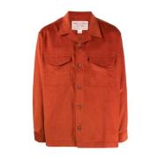 Filson Rust Corduroy Camp Skjorta Red, Herr