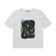 Munthe Snygg dam T-shirt med grafiskt tryck White, Dam