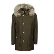 Woolrich Grön Avtagbar Päls Parka Green, Herr