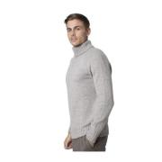 Gran Sasso Mjuk Ribbad Turtleneck-tröja Gray, Herr