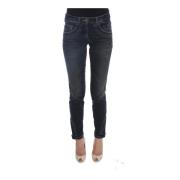 Ermanno Scervino Blå Slim Fit Bomullsbland Jeans Blue, Dam