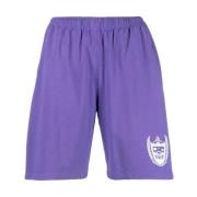 Sporty & Rich Gym Shorts, Lila Beverly Hills Purple, Dam