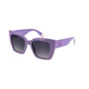 Furla Lila Solglasögon med Rökgrå Gradientglas Purple, Dam