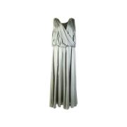 Lardini Grey Elegant Dungarees Silk Dress Gray, Dam