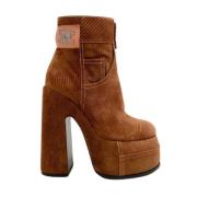 Casadei Pre-owned Pre-owned Sammet stvlar Brown, Dam