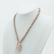 Chanel Vintage Pre-owned Metall halsband Pink, Dam