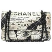 Chanel Vintage Förhandsägd Svart Läder Flapväska Black, Dam