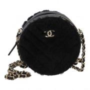 Chanel Vintage Förhandsägd Svart Canvas Chanel Crossbody Väska Black, ...