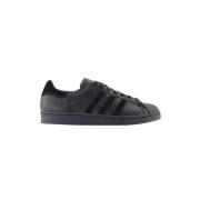 Y-3 Svarta Lädersneakers Black, Dam