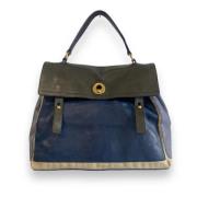 Yves Saint Laurent Vintage Pre-owned Läder handvskor Blue, Dam