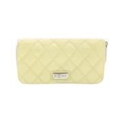 Chanel Vintage Förägad Liten Läder Axelväska Beige, Dam