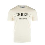 Iceberg Ecru T-Shirts Kollektion Beige, Herr