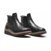 New Feet Elegant Chelsea Boots med Dragkedja Black, Dam