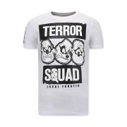 Local Fanatic T Shirt Med Tryck Beagle Boys Squad White, Herr