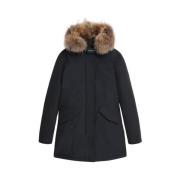 Woolrich Arctic Parka med Avtagbar Rävpäls Blue, Dam