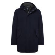 Boggi Milano Vadderad ullblandad parkas Blue, Herr