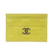 Chanel Vintage Vintage Läderpl?nböcker Yellow, Dam