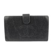 Chanel Vintage Vintage Läderplånböcker Black, Dam