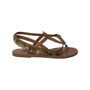 Ancient Greek Sandals Läder sandaler Brown, Dam
